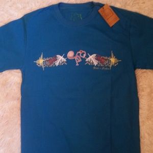AYLLU BLUE GRAPHIC T-SHIRT 100% PERUVIAN COTTON